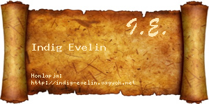 Indig Evelin névjegykártya